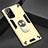 Custodia Silicone e Plastica Opaca Cover con Magnetico Anello Supporto per Samsung Galaxy Note 20 5G Oro