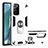 Custodia Silicone e Plastica Opaca Cover con Magnetico Anello Supporto per Samsung Galaxy Note 20 Ultra 5G