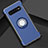 Custodia Silicone e Plastica Opaca Cover con Magnetico Anello Supporto per Samsung Galaxy S10