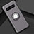 Custodia Silicone e Plastica Opaca Cover con Magnetico Anello Supporto per Samsung Galaxy S10 5G Grigio Scuro