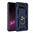 Custodia Silicone e Plastica Opaca Cover con Magnetico Anello Supporto per Samsung Galaxy S10 Plus Blu