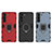 Custodia Silicone e Plastica Opaca Cover con Magnetico Anello Supporto per Samsung Galaxy S21 5G