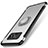 Custodia Silicone e Plastica Opaca Cover con Magnetico Anello Supporto per Samsung Galaxy S7 Edge G935F Argento