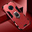 Custodia Silicone e Plastica Opaca Cover con Magnetico Anello Supporto per Vivo Nex 3 5G Rosso