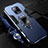 Custodia Silicone e Plastica Opaca Cover con Magnetico Anello Supporto per Xiaomi Redmi 10X 5G Blu