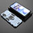 Custodia Silicone e Plastica Opaca Cover con Magnetico Anello Supporto per Xiaomi Redmi Note 11R 5G