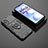 Custodia Silicone e Plastica Opaca Cover con Magnetico Anello Supporto per Xiaomi Redmi Note 11R 5G Nero