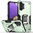 Custodia Silicone e Plastica Opaca Cover con Magnetico Anello Supporto QW1 per Samsung Galaxy A32 5G
