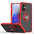 Custodia Silicone e Plastica Opaca Cover con Magnetico Anello Supporto QW2 per Oppo F21 Pro 5G Rosso