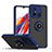 Custodia Silicone e Plastica Opaca Cover con Magnetico Anello Supporto QW2 per Xiaomi Poco C55 Blu