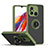 Custodia Silicone e Plastica Opaca Cover con Magnetico Anello Supporto QW2 per Xiaomi Poco C55 Verde Militare