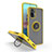 Custodia Silicone e Plastica Opaca Cover con Magnetico Anello Supporto QW2 per Xiaomi Redmi Note 10 4G Giallo