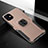 Custodia Silicone e Plastica Opaca Cover con Magnetico Anello Supporto R01 per Apple iPhone 11