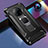 Custodia Silicone e Plastica Opaca Cover con Magnetico Anello Supporto R01 per Huawei Mate 30