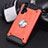 Custodia Silicone e Plastica Opaca Cover con Magnetico Anello Supporto R01 per Huawei Nova 5 Rosso