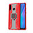 Custodia Silicone e Plastica Opaca Cover con Magnetico Anello Supporto R01 per Huawei P30 Lite New Edition Rosso