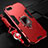 Custodia Silicone e Plastica Opaca Cover con Magnetico Anello Supporto R01 per Oppo K1 Rosso