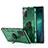 Custodia Silicone e Plastica Opaca Cover con Magnetico Anello Supporto R01 per Samsung Galaxy Note 20 5G Verde