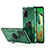 Custodia Silicone e Plastica Opaca Cover con Magnetico Anello Supporto R01 per Samsung Galaxy Note 20 Ultra 5G Verde