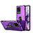 Custodia Silicone e Plastica Opaca Cover con Magnetico Anello Supporto R01 per Samsung Galaxy S20 Ultra Viola