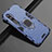 Custodia Silicone e Plastica Opaca Cover con Magnetico Anello Supporto R01 per Xiaomi Mi Note 10