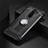 Custodia Silicone e Plastica Opaca Cover con Magnetico Anello Supporto R01 per Xiaomi Redmi Note 8 Pro Nero