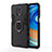 Custodia Silicone e Plastica Opaca Cover con Magnetico Anello Supporto R01 per Xiaomi Redmi Note 9 Pro