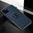 Custodia Silicone e Plastica Opaca Cover con Magnetico Anello Supporto R02 per Apple iPhone 11 Pro Blu