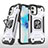 Custodia Silicone e Plastica Opaca Cover con Magnetico Anello Supporto R02 per Apple iPhone 12 Mini