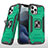 Custodia Silicone e Plastica Opaca Cover con Magnetico Anello Supporto R02 per Apple iPhone 12 Pro Max