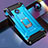 Custodia Silicone e Plastica Opaca Cover con Magnetico Anello Supporto R02 per Huawei Nova 4e Cielo Blu