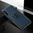 Custodia Silicone e Plastica Opaca Cover con Magnetico Anello Supporto R02 per Xiaomi Mi A3 Blu
