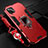 Custodia Silicone e Plastica Opaca Cover con Magnetico Anello Supporto R03 per Huawei Nova 6 SE Rosso