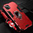 Custodia Silicone e Plastica Opaca Cover con Magnetico Anello Supporto R03 per Huawei Nova 7i Rosso