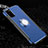 Custodia Silicone e Plastica Opaca Cover con Magnetico Anello Supporto R03 per Samsung Galaxy S20 Plus 5G Blu