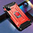 Custodia Silicone e Plastica Opaca Cover con Magnetico Anello Supporto R04 per Apple iPhone 11