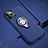 Custodia Silicone e Plastica Opaca Cover con Magnetico Anello Supporto R04 per Apple iPhone 11 Pro