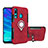 Custodia Silicone e Plastica Opaca Cover con Magnetico Anello Supporto R04 per Huawei Honor 20 Lite Rosso