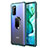 Custodia Silicone e Plastica Opaca Cover con Magnetico Anello Supporto R04 per Huawei Honor View 30 5G