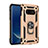 Custodia Silicone e Plastica Opaca Cover con Magnetico Anello Supporto R04 per Samsung Galaxy S10e Oro