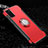 Custodia Silicone e Plastica Opaca Cover con Magnetico Anello Supporto R04 per Samsung Galaxy S20 5G Rosso