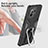 Custodia Silicone e Plastica Opaca Cover con Magnetico Anello Supporto R04 per Xiaomi Mi 11 5G