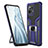 Custodia Silicone e Plastica Opaca Cover con Magnetico Anello Supporto R04 per Xiaomi Mi 11 5G Blu