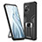 Custodia Silicone e Plastica Opaca Cover con Magnetico Anello Supporto R04 per Xiaomi Mi 11 5G Nero