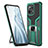 Custodia Silicone e Plastica Opaca Cover con Magnetico Anello Supporto R04 per Xiaomi Mi 11 5G Verde