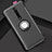 Custodia Silicone e Plastica Opaca Cover con Magnetico Anello Supporto R04 per Xiaomi Mi 9T Nero