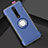 Custodia Silicone e Plastica Opaca Cover con Magnetico Anello Supporto R04 per Xiaomi Mi 9T Pro