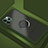 Custodia Silicone e Plastica Opaca Cover con Magnetico Anello Supporto R05 per Apple iPhone 11 Pro Max Grigio