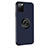 Custodia Silicone e Plastica Opaca Cover con Magnetico Anello Supporto R06 per Apple iPhone 11 Pro Blu