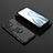 Custodia Silicone e Plastica Opaca Cover con Magnetico Anello Supporto R07 per Xiaomi Mi 11 5G Nero